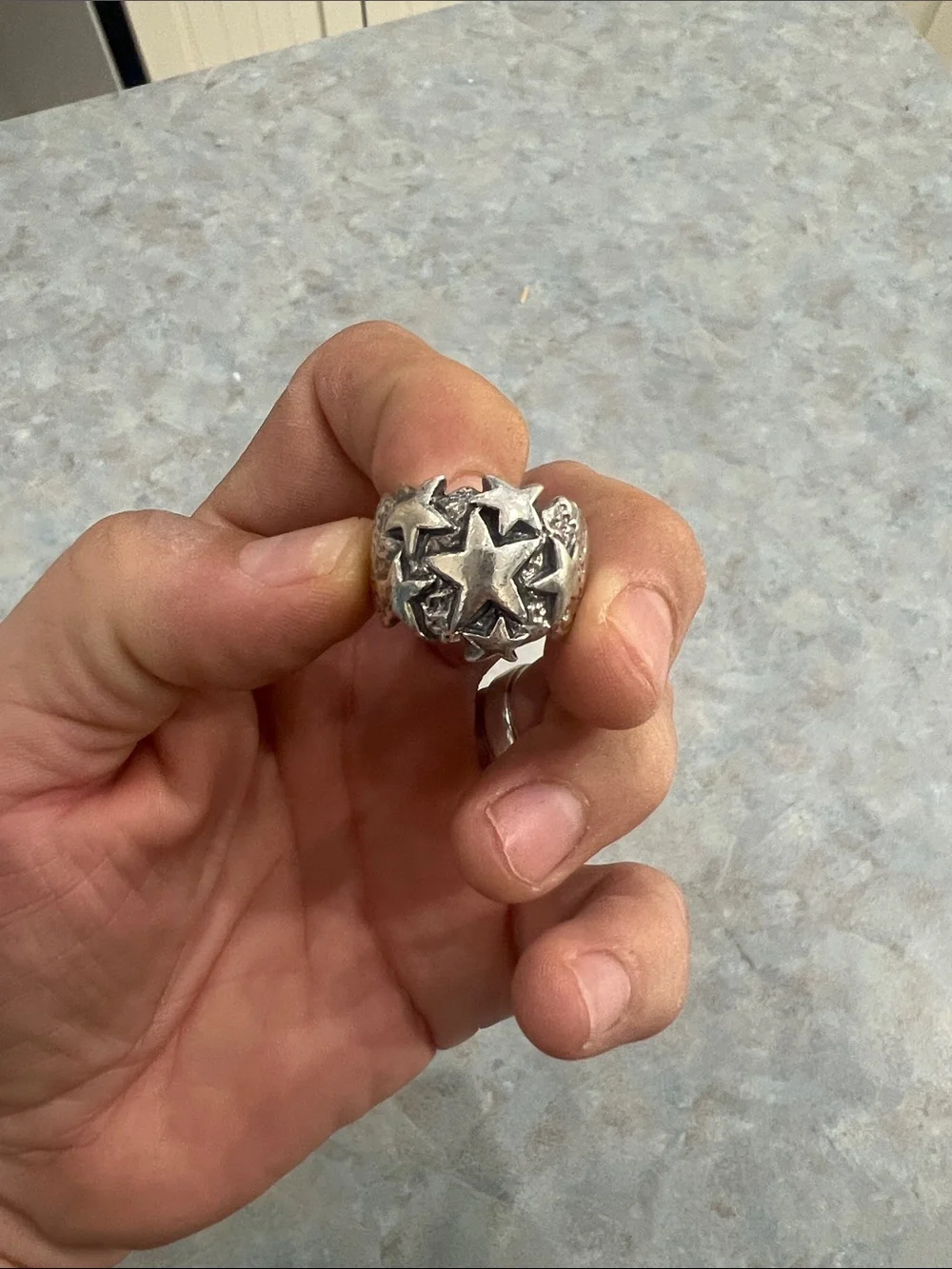 Sterling Silver Star Cluster ring  - Silver